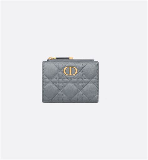 Dior Caro Dahlia Wallet White and Gold